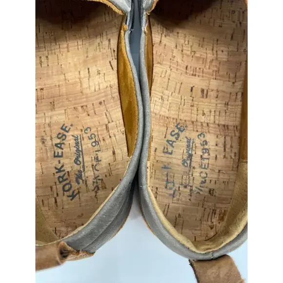 Kork-Ease Peyton women 7.5 Gray Slip On leather Comfort loafer Shoes - Picture 5 of 7